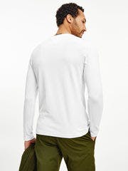 Stretch Slim Fit Long Sleeve Tee - White